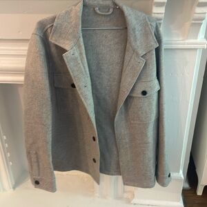 H & M fabric made in Italy 🇮🇹 wool men’s coat light grey fresh for fall
